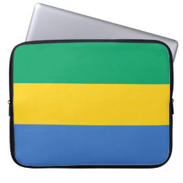 Gabonese vlag (Gabon) Laptop Sleeve