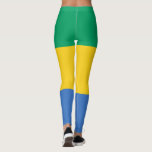 Gabonese vlag (Gabon) Leggings<br><div class="desc">Dit ontwerp is voorzien van de nationale vlag van Gabon, een land aan de westkust van Centraal-Afrika. Gabon bevindt zich op de evenaar. Gabon wordt door Equatoriaal-Guinea begrensd tot het noordwesten, Kameroen tot het noorden, de Republiek Congo in het oosten en zuiden en de Golf van Guinee tot het westen....</div>