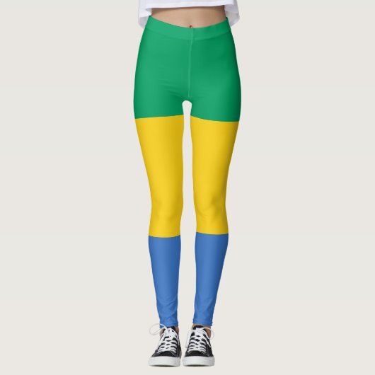 Gabonese vlag (Gabon) Leggings (Voorkant)