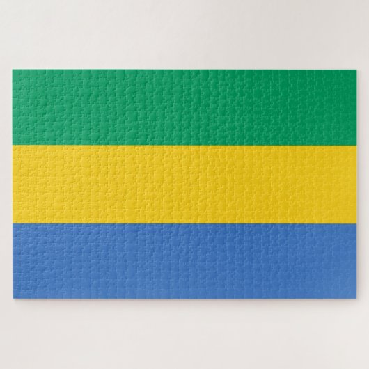 Gabonese vlag (Gabon) Legpuzzel (Horizontaal)