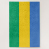 Gabonese vlag (Gabon) Legpuzzel (Verticaal)