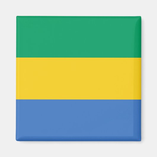 Gabonese vlag (Gabon) Magneet (Voorkant)