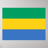 Gabonese vlag (Gabon) Poster (Voorkant)