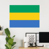 Gabonese vlag (Gabon) Poster (Thuiskantoor)