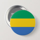 Gabonese vlag (Gabon) Ronde Button 7,6 Cm (Voorkant /achterkant)