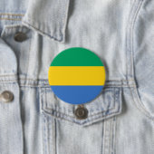 Gabonese vlag (Gabon) Ronde Button 7,6 Cm (In situ)