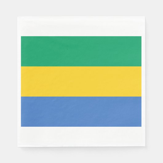 Gabonese vlag (Gabon) Servet (Voorkant)
