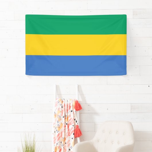 Gabonese vlag (Gabon) Spandoek (Insitu)