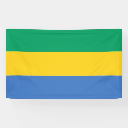 Gabonese vlag (Gabon) Spandoek (Horizontaal)