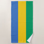 Gabonese vlag (Gabon) Strandlaken (Voorkant)