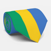 Gabonese vlag (Gabon) Stropdas (Opgerold)