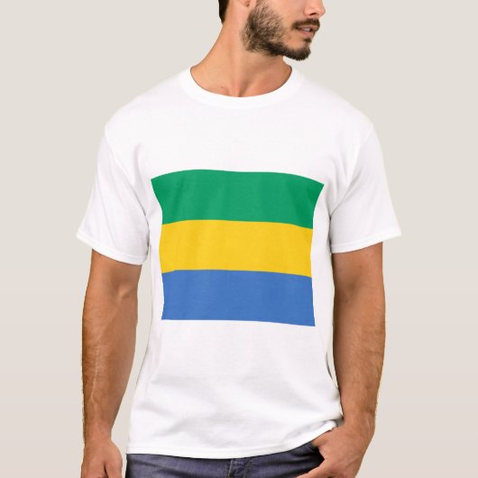 Gabonese vlag (Gabon) T-shirt (Voorkant)