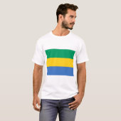 Gabonese vlag (Gabon) T-shirt (Voorkant volledig)