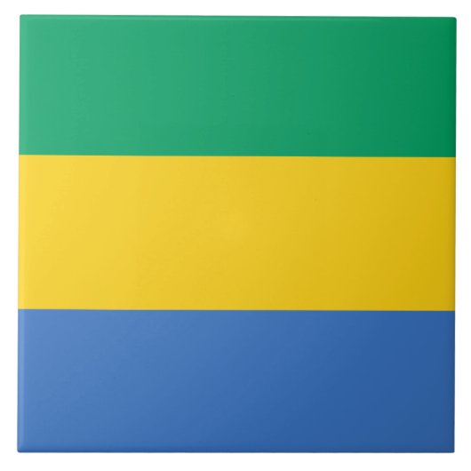 Gabonese vlag (Gabon) Tegeltje (Voorkant)