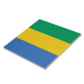 Gabonese vlag (Gabon) Tegeltje (Zijkant)
