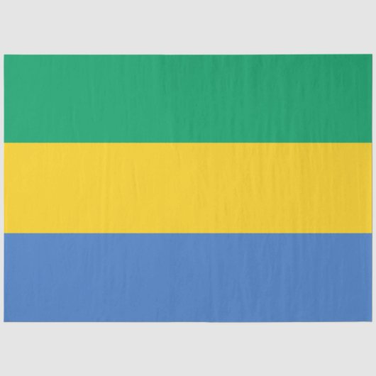 Gabonese vlag (Gabon) Tissuepapier (Voorkant)