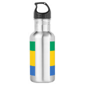 Gabonese vlag (Gabon) Waterfles (Achterkant)