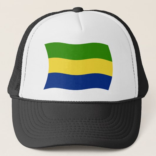 Gabonese vlag hoed trucker pet (Voorkant)