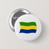 Gabonese vlag knop ronde button 5,7 cm (Voorkant /achterkant)