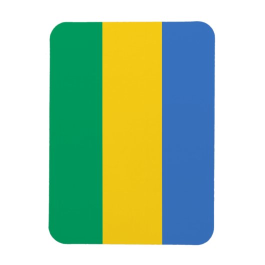 Gabonese vlag magneet (Verticaal)