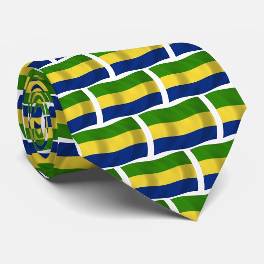 Gabonese vlag stropdas (Opgerold)