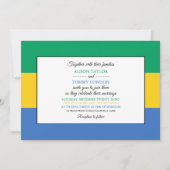 Gabonese Vlag, Vlag van Gabon Huwelijk Kaart (Voorkant)