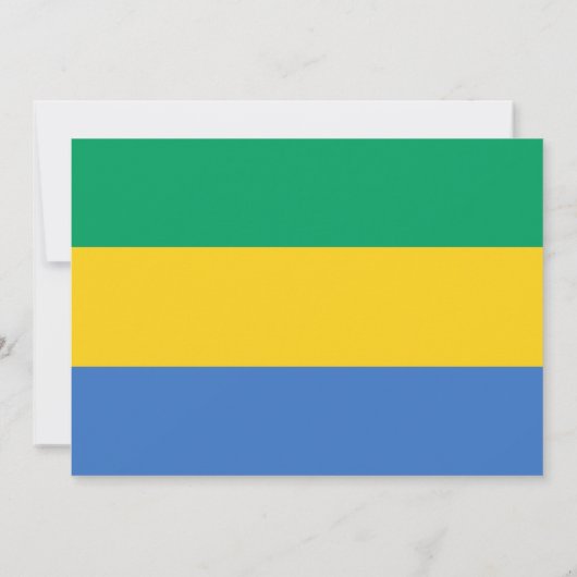 Gabonese Vlag, Vlag van Gabon Huwelijk Kaart (Achterkant)