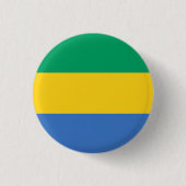 Gabonese vlag, vlag van Gabon Ronde Button 3,2 Cm (Voorkant)