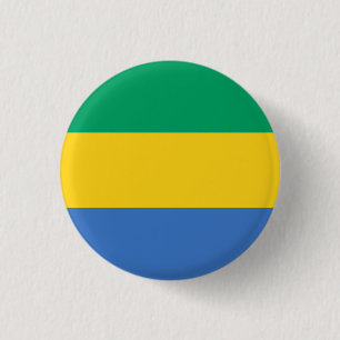 Gabonese vlag, vlag van Gabon Ronde Button 3,2 Cm