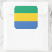 Gabonese vlag, vlag van Gabon Vierkante Sticker (Tas)
