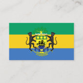 Gabonese vlag & wapen, vlag van Gabon Visitekaartje (Voorkant)