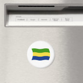 Gabonese vlagmagneet magneet (Insitu (Vaatwasser))