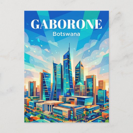 Gaborone CBD Botswana Briefkaart (Voorkant)