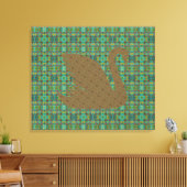 Gabriel bij de poorten en de gouden zwaan canvas afdruk (Insitu (Woonkamer))