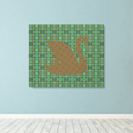 Gabriel bij de poorten en de gouden zwaan canvas afdruk