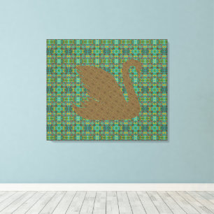 Gabriel bij de poorten en de gouden zwaan canvas afdruk