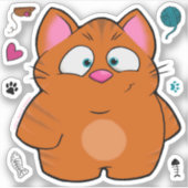 Gabriel de kat, sticker (Voorkant)