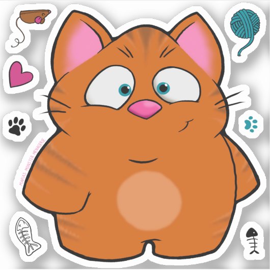 Gabriel de kat, sticker (Voorkant)