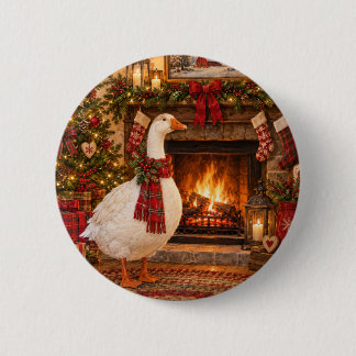 Gabriel de Kerstgans Ronde Button 5,7 Cm