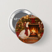 Gabriel de Kerstgans Ronde Button 5,7 Cm (Voorkant /achterkant)