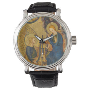 Gabriel en Maria Schilderij Horloge