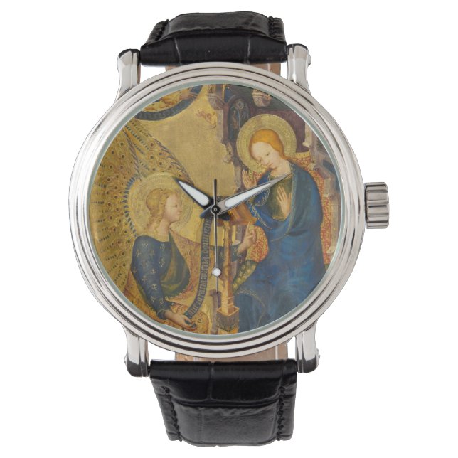 Gabriel en Maria Schilderij Horloge (Voorkant)