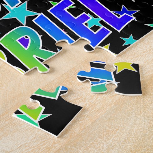 "GABRIEL" First Name, Fun "HAPPY BIRTHDAY" Legpuzzel (Zijkant)