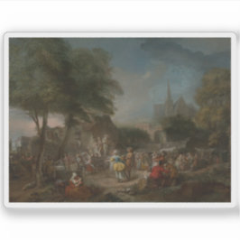 Gabriel Jacques de Saint-Aubin - De dans van het l Sticker