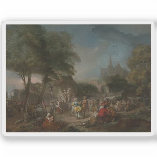 Gabriel Jacques de Saint-Aubin - De dans van het l Sticker (Voorkant)