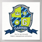 Gabriel jongens noemen de kruiddroge beer crest poster (Voorkant)