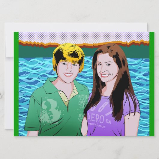 Gabriel & Max Custom B'Nai Mitzvah Kaart (Achterkant)