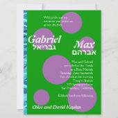 Gabriel & Max Custom B'Nai Mitzvah Kaart (Voorkant)