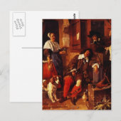 Gabriel Metsu - Slaapschutter Briefkaart (Voorkant / Achterkant)