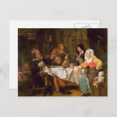 Gabriel Metsu - The Feast of the Bean King Briefkaart (Voorkant / Achterkant)